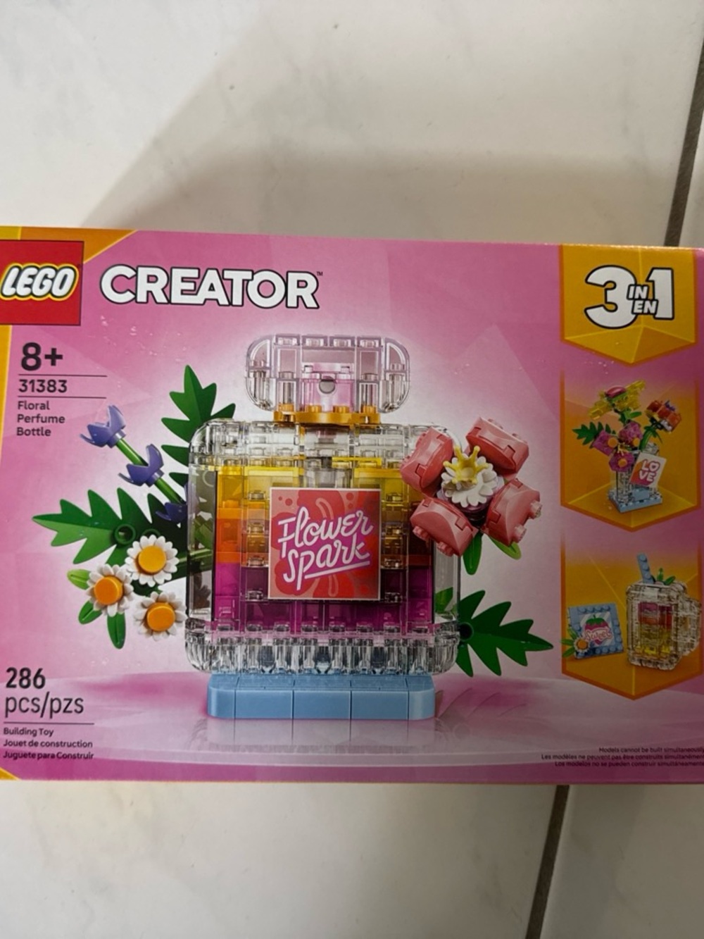 LEGO Creator Floral Perfume Bottle Building Set - Pink